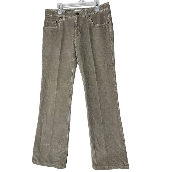 Calvin Klein Low Rise Tan Corduroy‎ Flare Pants Size 4 - Picture 1 of 9